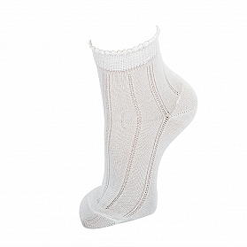 ANKLE OPENWORK SOCKS WITH FANTASY CUFF