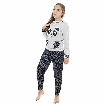 PIJAMA INTERLOCK OSO PANDA