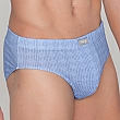 413B PACK DE 3 SLIPS  CERRADOS ESTAMPADOS Y LISO AZUL