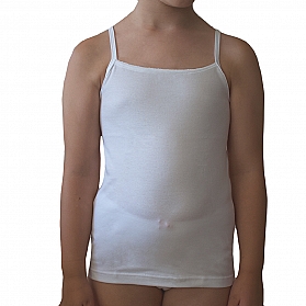 Girls' tank tops and short sleeve undershirts. Made in Spain