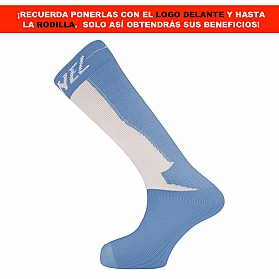 PRENEL - Performance Boosting Tights with Elastic Energy - SKY BLUE PRENEL LOGO