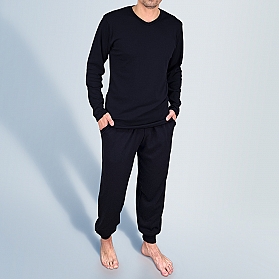 100% COTTON PAJAMA WITH CUFFS AND POCKETS