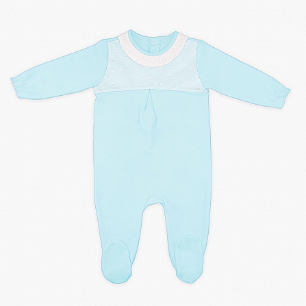 BACKF OPENED THERMAL NAPPED COTTON BABY PAJAMAS