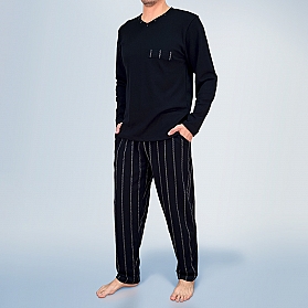 0931 100% COTTON EMBROIDERED PAJAMA WITH POCKETS
