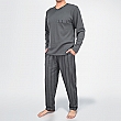 100% COTTON EMBROIDERED PAJAMA WITH POCKETS