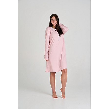 Camisón Rosa de Manga Larga