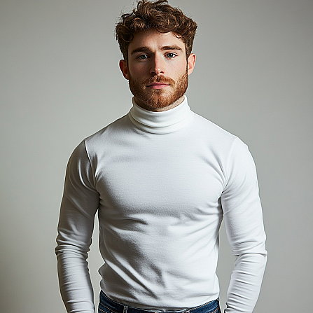 100% COTTON HIGH NECK T-SHIRT